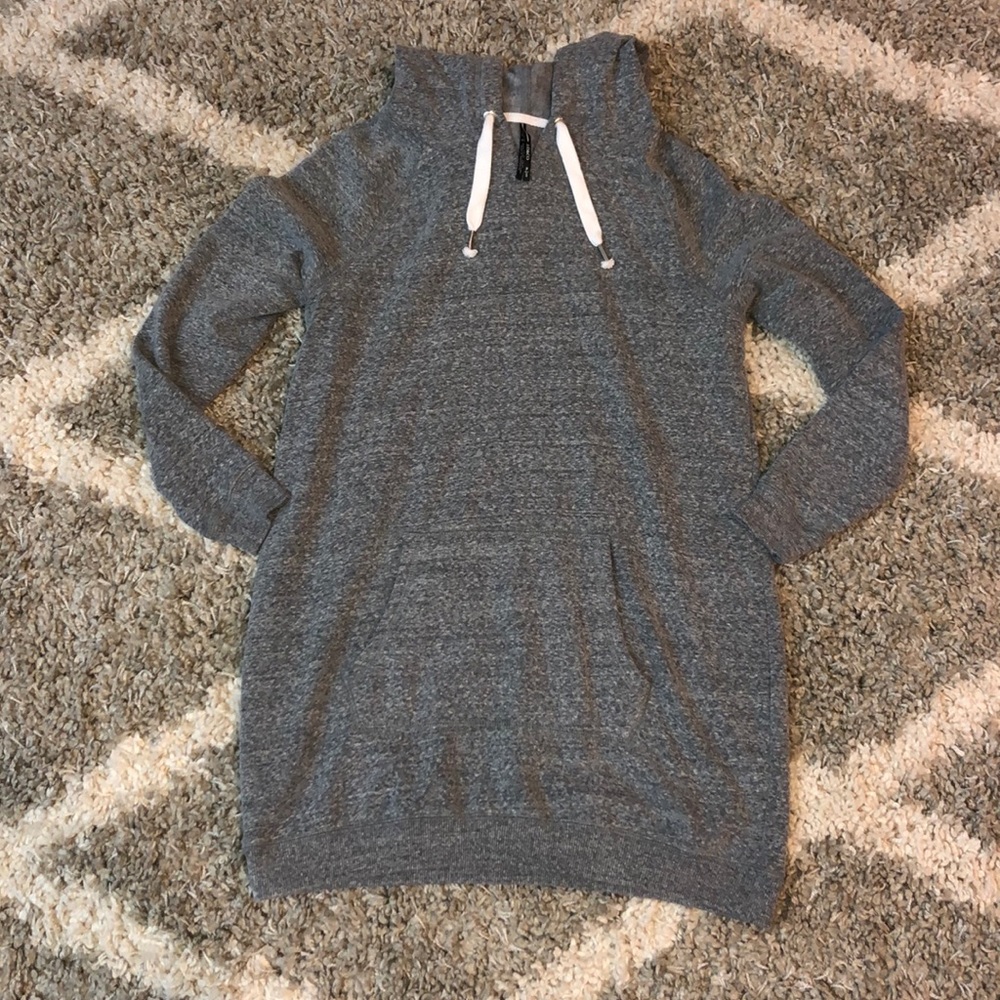 J.O&CO heather grey long hoodie sz Petite S